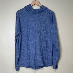 J. Crew Performance Long Sleeve Hoodie Shirt Men's Blue Medium